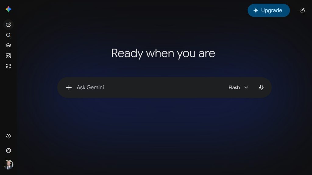 رابط کاربری Google Gemini