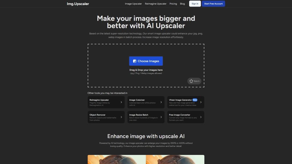 ابزار ImgUpscaler برای بزرگ کردن عکس با هوش مصنوعی بدون افت کیفیت