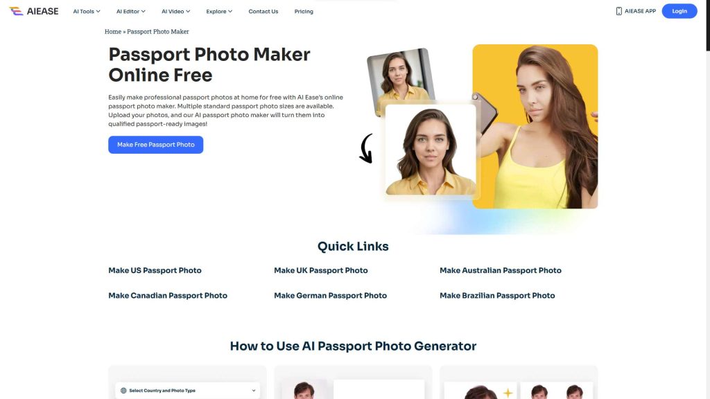تصویر ابزار AIEase.ai برای ساخت عکس پرسنلی با هوش مصنوعی