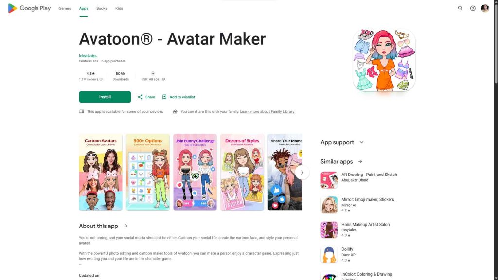 تبدیل چهره به ایموجی با Avatoon با قابلیت تشخیص چهره