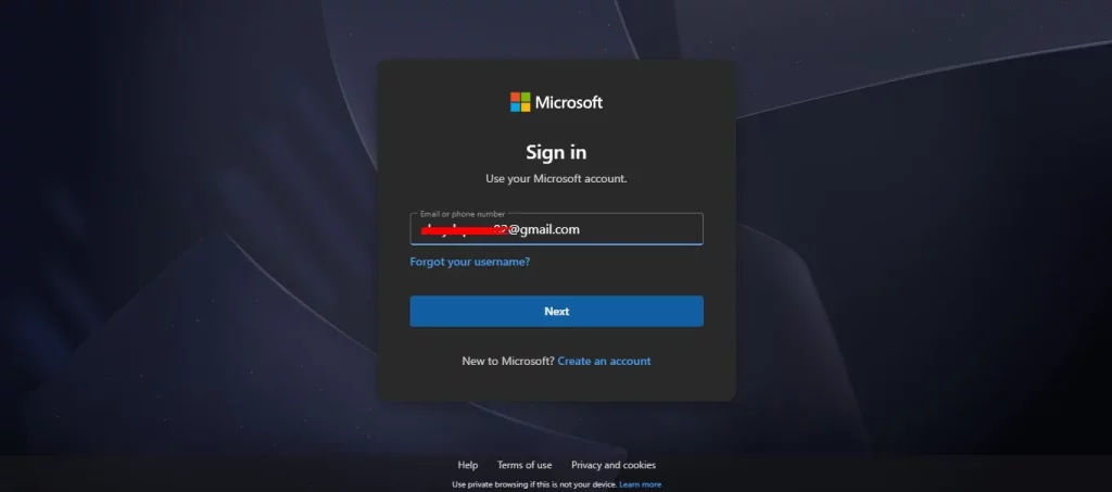 ورود به حساب مایکروسافت برای استفاده از Bing AI