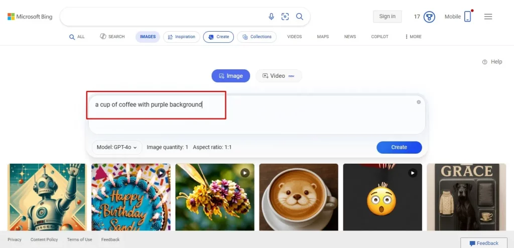 تایپ پرامپت دقیق برای ساخت تصویر با هوش مصنوعی بینگ