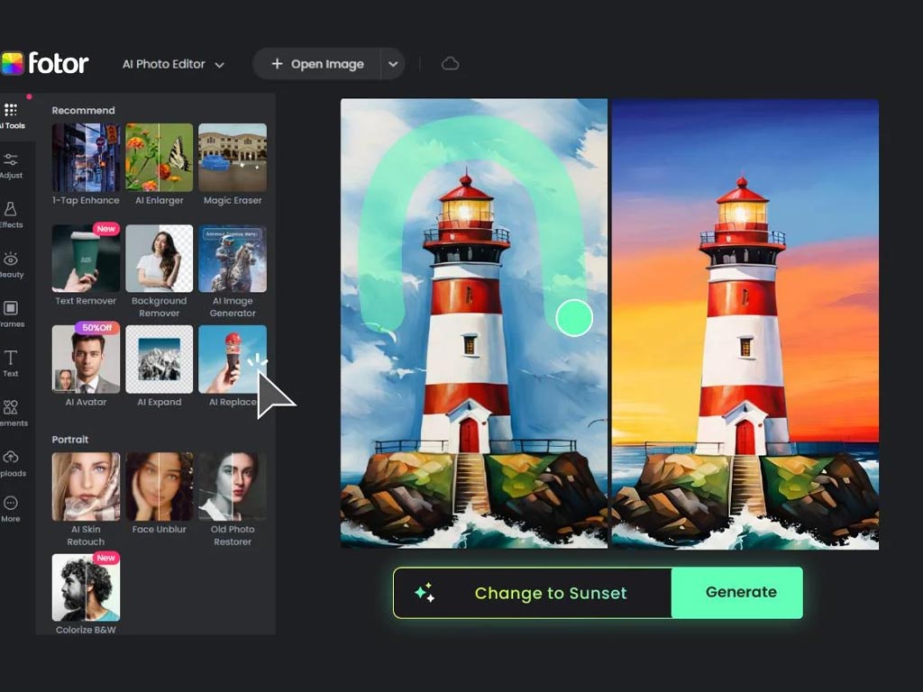 Fotor؛ ویرایش سریع و روتوش عکس با هوش مصنوعی جایگزین فتوشاپ