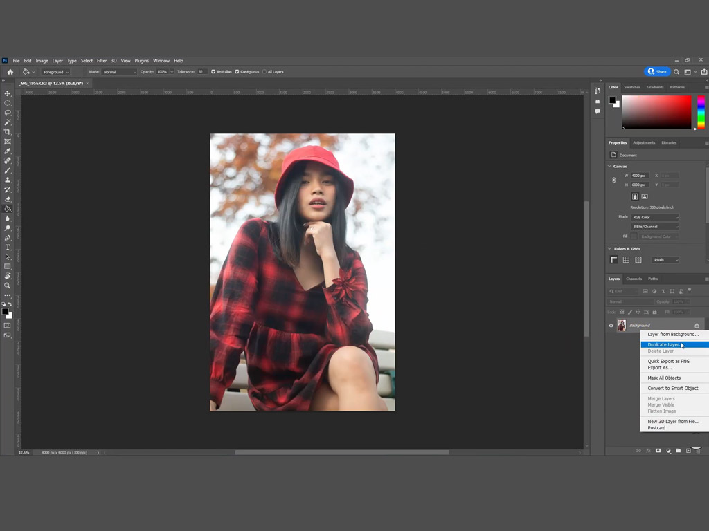 ایجاد Duplicate Layer در فتوشاپ برای ویرایش تصویر با Luminar Neo