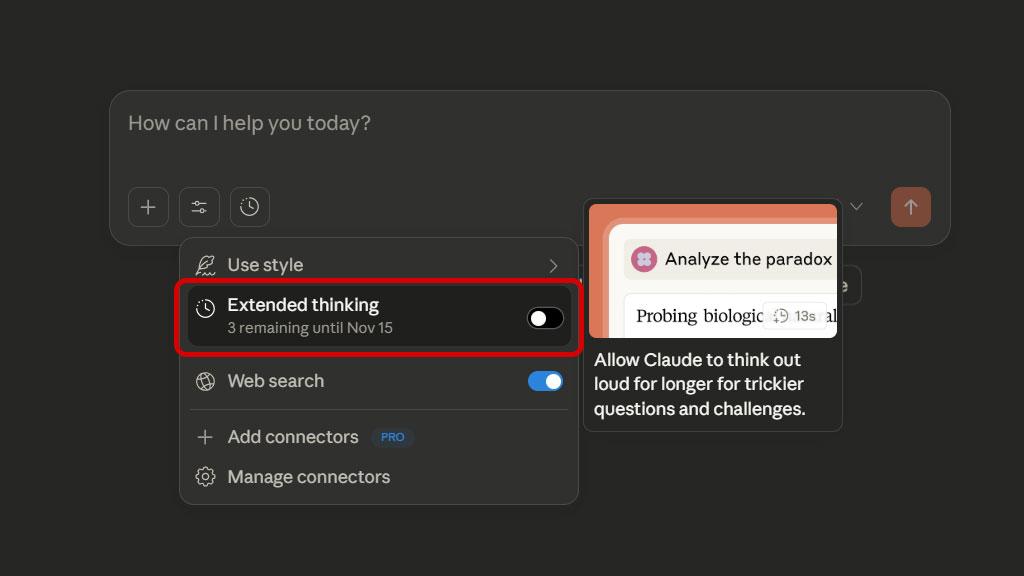 حالت تفکر گسترده Claude برای استدلال گامبهگام و پاسخهای عمیق