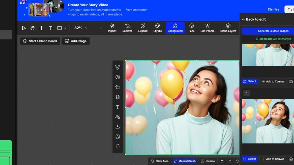 عکس با بک گراند تولدی با هوش مصنوعی Open Art