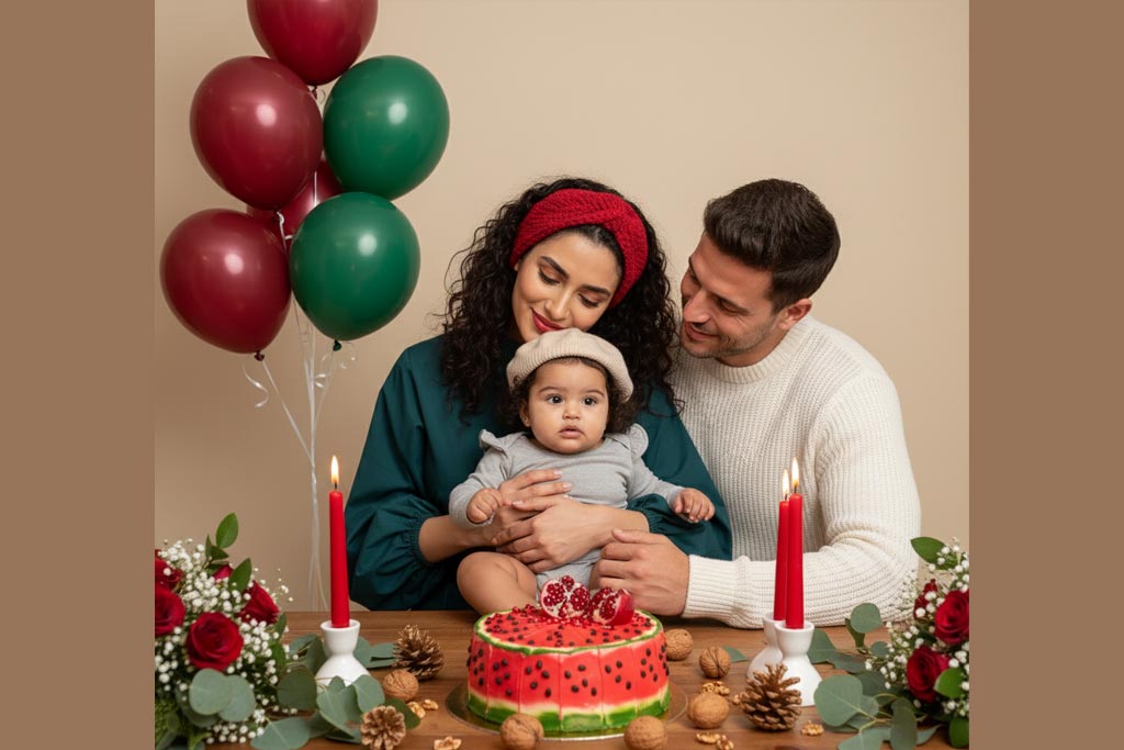 ساخت عکس آتلیه ای خانوادگی یلدا با هوش مصنوعی