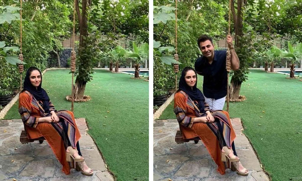 دو تصویر یکی با حضور آقای طلیسچی و دیگری بدون ایشان - حذف شده با نانوبنانا در ویرا