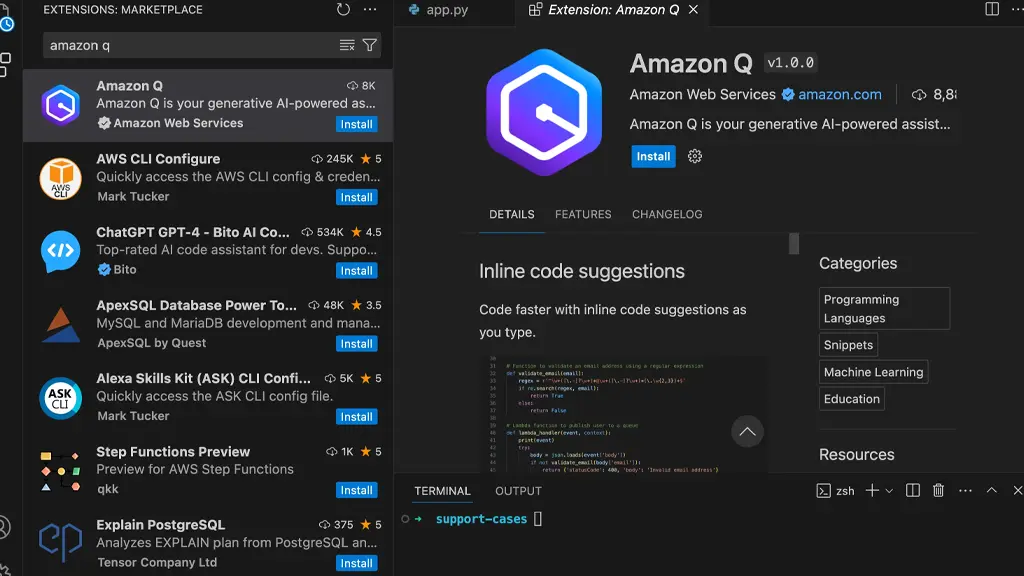Amazon Q Developer در محیط AWS و VS Code