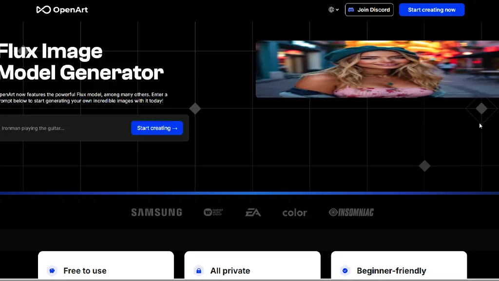 وب‌سایت OpenArt برای ساخت تصویر با هوش مصنوعی Flux