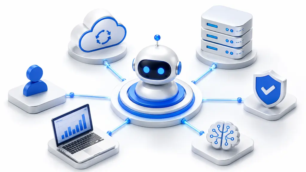 مقایسه چتبات و ایجنت هوش مصنوعی در اتصال و تعامل با ابزارهای مختلف مانند CRM، تقویم، ایمیل و نرمافزارهای سازمانی