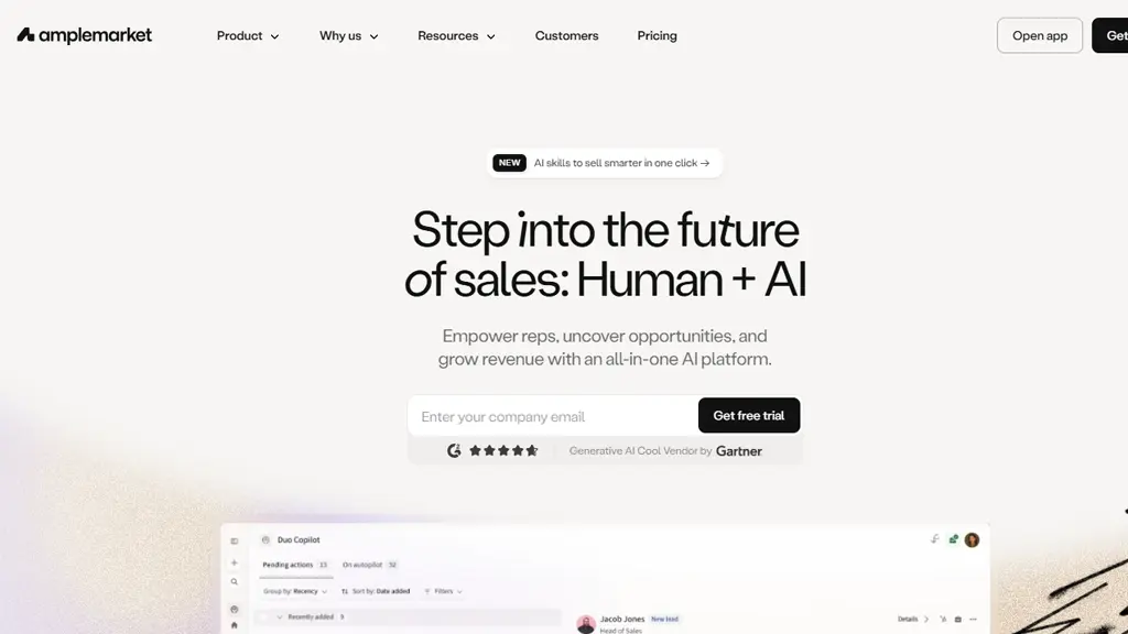 ایجنت هوش مصنوعی فروش Duo از Amplemarket