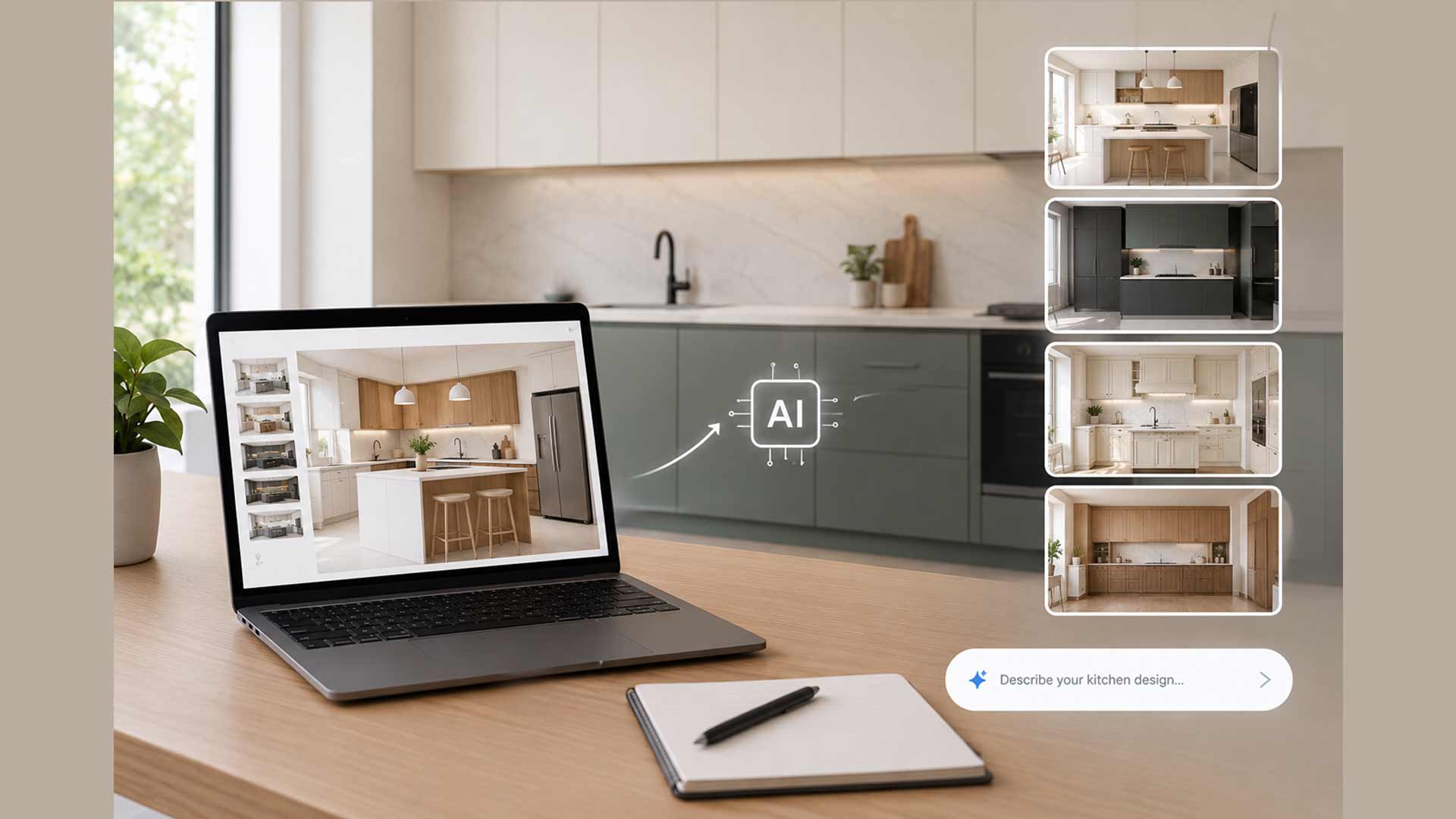 طراحی کابینت با هوش مصنوعی - هوش مصنوعی طراحی کابینت آشپزخانه