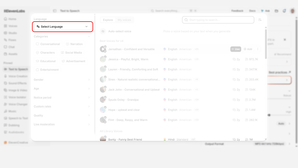 ابزار هوش مصنوعی تبدیل متن به گفتار Eleven Labs
